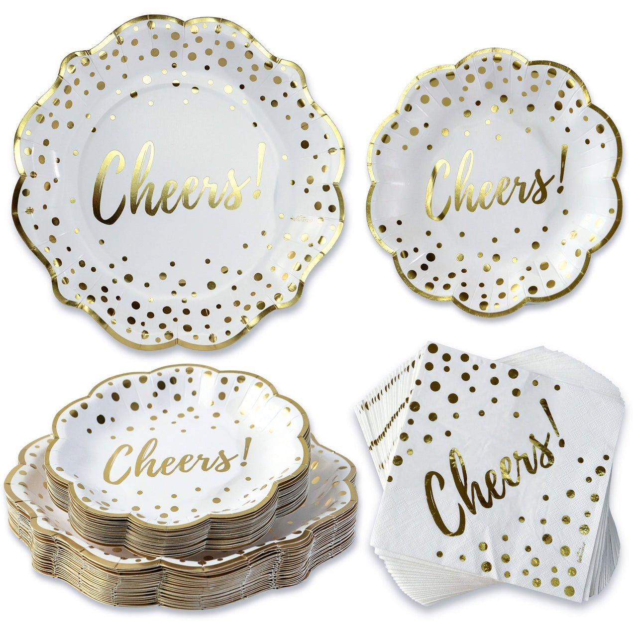 Cheers 72 Piece Party Tableware Set (24 Guests) | Kate Aspen | Main Image