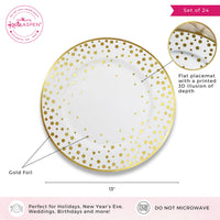 Thumbnail for 13” Classic Gold Foil Dot Placemat (set of 24) | Kate Aspen | Alternate Image 6