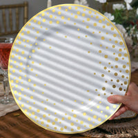 Thumbnail for 13” Classic Gold Foil Dot Placemat (set of 24) | Kate Aspen | Alternate Image 8