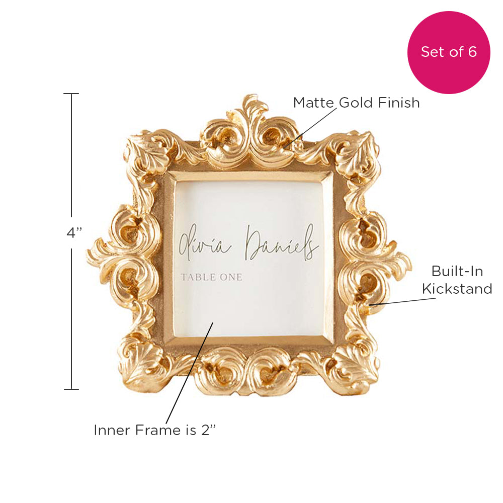 Royale Gold Baroque Place Card/Photo Holder (Set of 6) Alternate Image 6, Kate Aspen | Place Card Holders & Frames