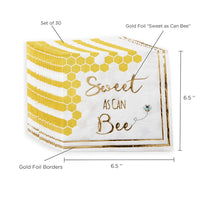 Thumbnail for Sweet as Can Bee 2 Ply Paper Napkins (Set of 30) Alternate Image 6, Kate Aspen | Napkin