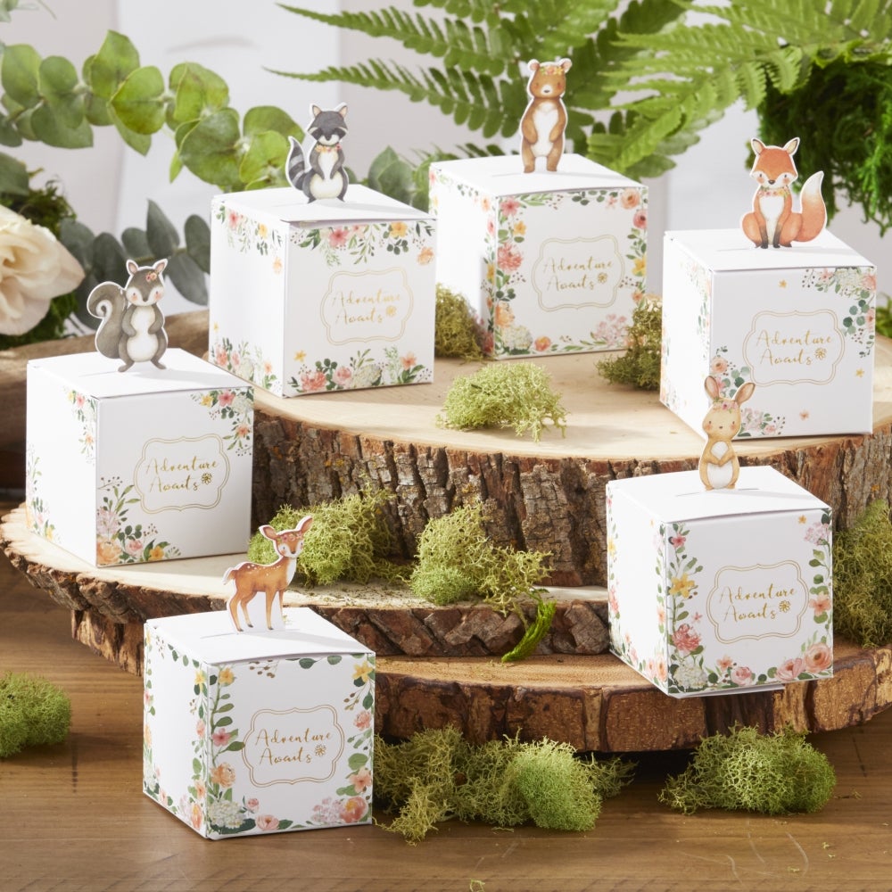 Woodland Baby Favor Box - Pink (Set of 24) Main Image, Kate Aspen | Favor Box