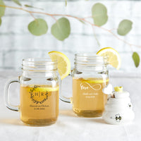 Thumbnail for Personalized 16 oz. Mason Jar Mug - Wedding Alternate Image 9, Kate Aspen | Mason Jars